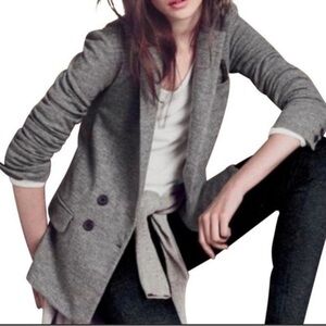 J.Crew Double-breasted blazer in grey wool preppy classic school girl academia